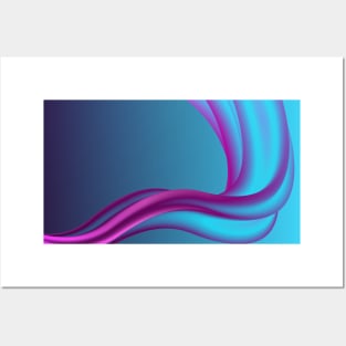 Modern blue purple gradient Posters and Art